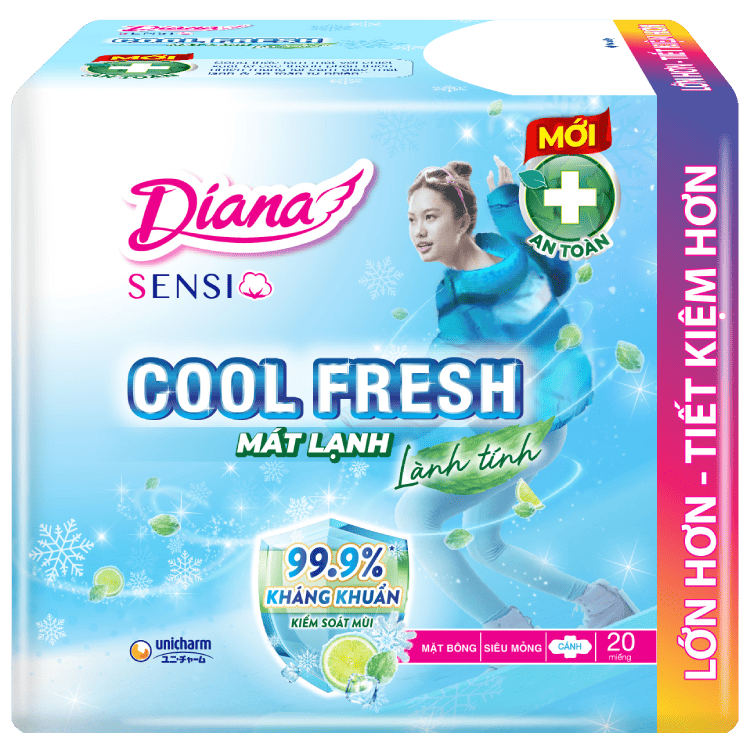 Diana Sensi Cool Fresh  M&aacute;t lạnh Si&ecirc;u mỏng C&aacute;nh